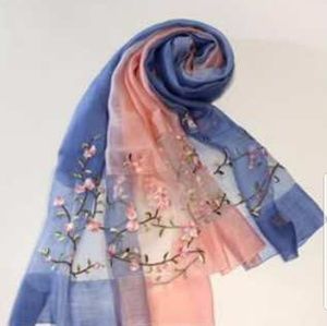 Chiffon silky emb scarf